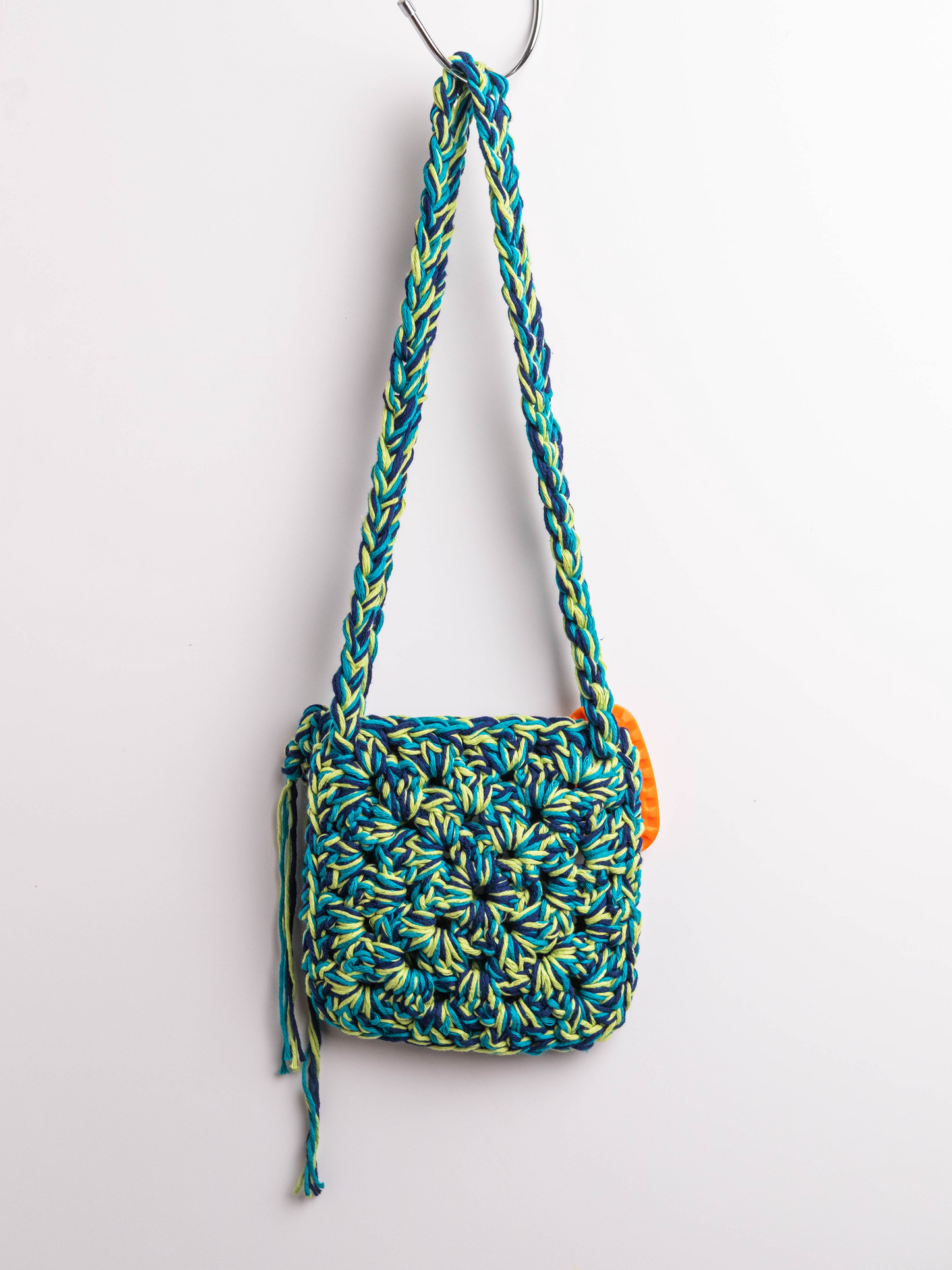 Lola Bai Cotton Crochet Mini Bag in Kelp