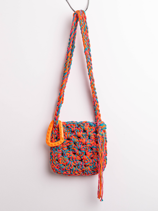 Lola Bai Cotton Crochet Small Bag in Bubbly