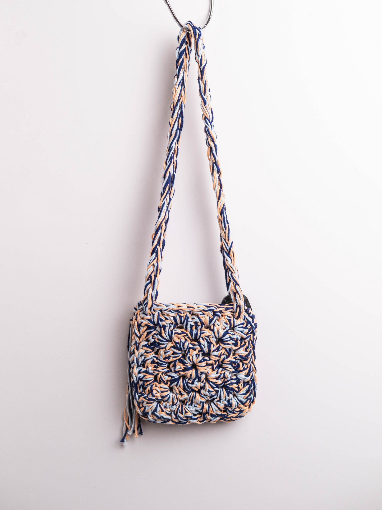 Lola Bai Cotton Crochet Mini Bag in Bluey