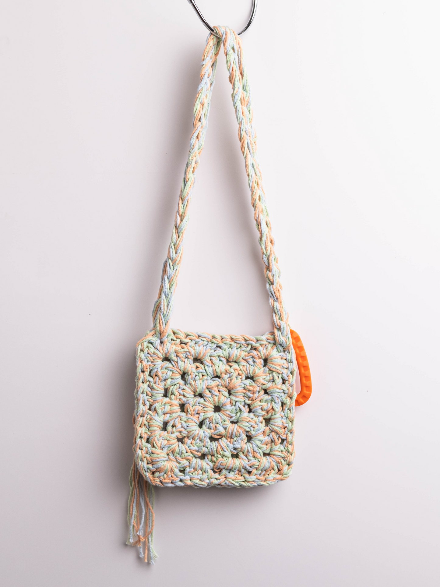 Lola Bai Cotton Crochet Mini Bag in Clouds