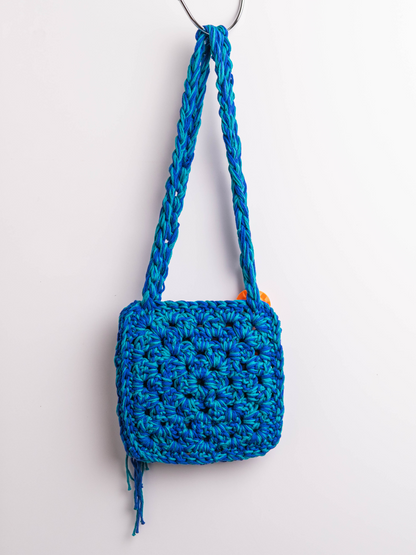 Lola Bai Cotton Crochet Small Bag in Ocean