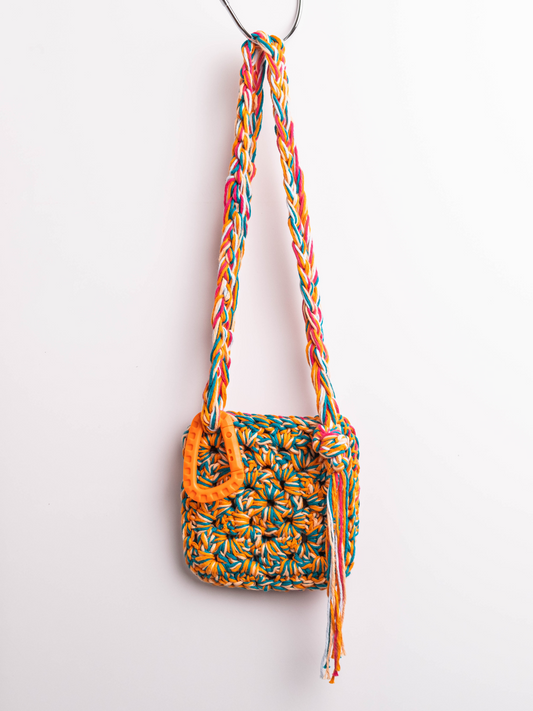 Lola Bai Cotton Crochet Mini Bag in Clio