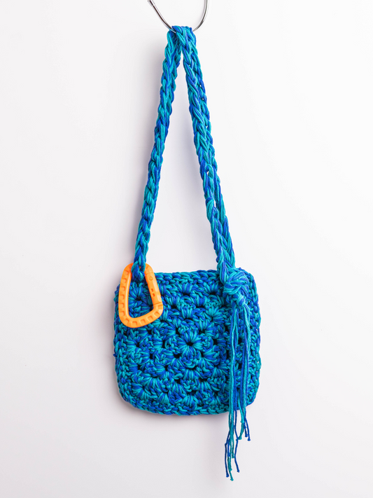 Lola Bai Cotton Crochet Small Bag in Ocean